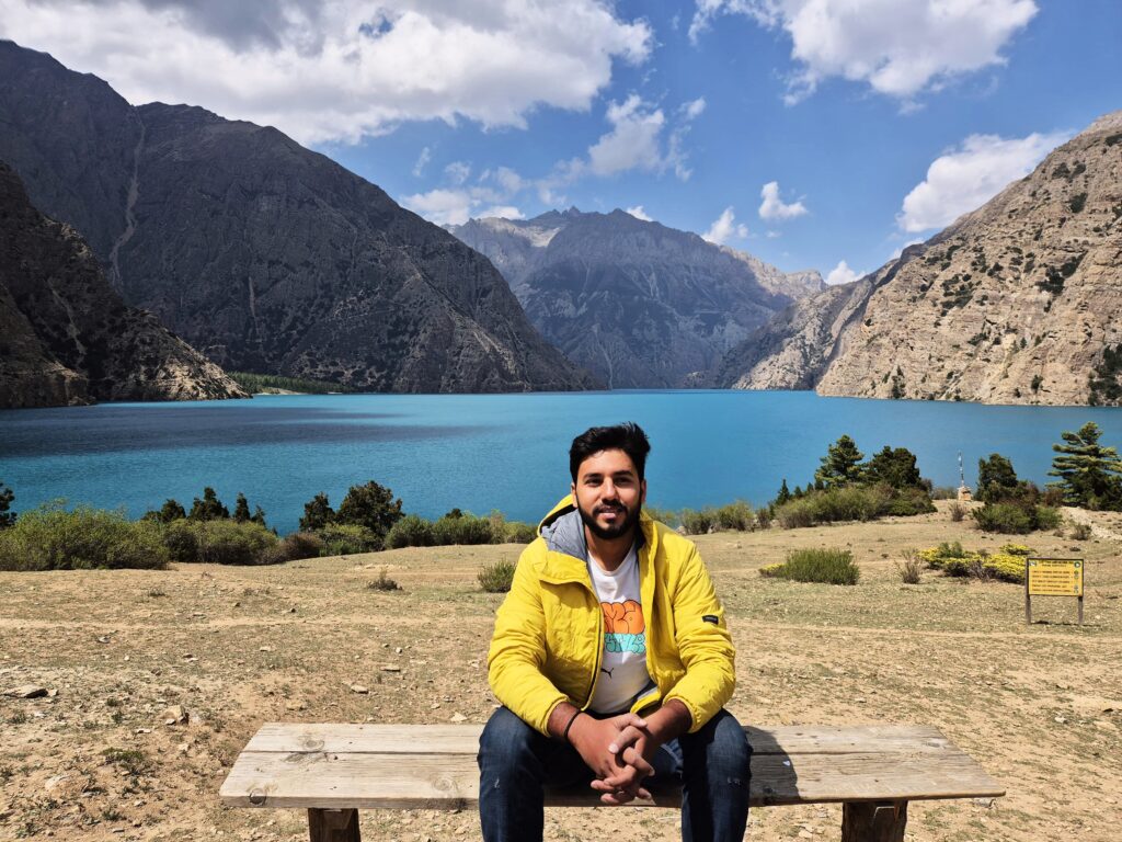 Arvind Yadav at Shey Phoksundo Lake, Dolpa, Nepal