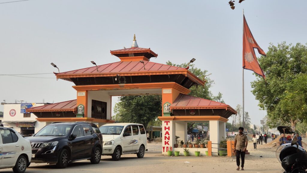 India-Nepal border of Rupiadiha, Bahraich, Uttar Pradesh. To visit Shey Phoksundo Lake from India, you should enter from here in Nepal. 